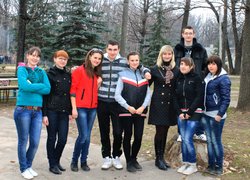 Куратор 11-ма к.е.н., ст. викладач Соковніна Д.М. зі своїми студентами